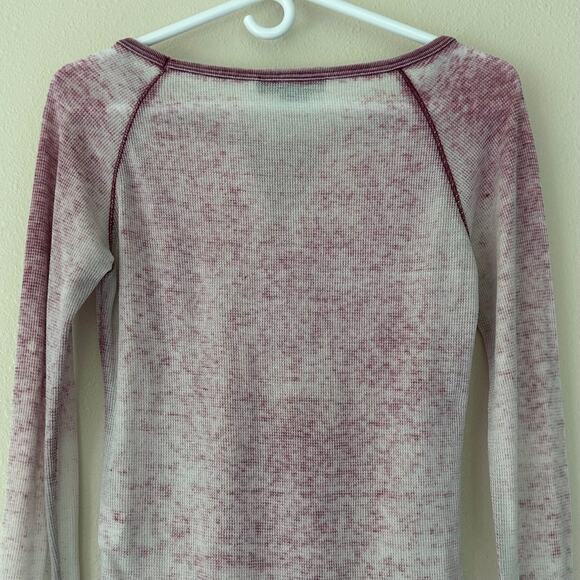 Vintage Sugar Rush burn out paper thin thrashed fitted thermal Y2K shirt pink M - Picture 9 of 11